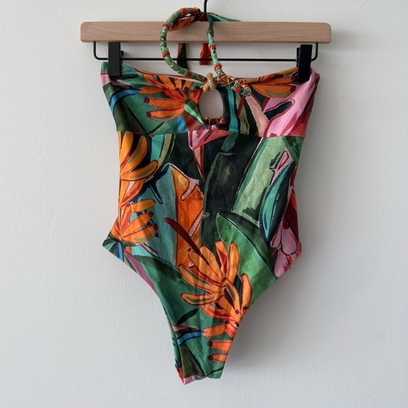 FARM RIO Banana Foliage One Piece Swimsuit - Picture 5 of 10